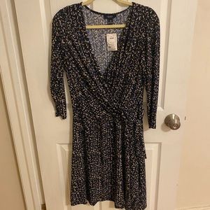 Chaps Tie MIDI Dress